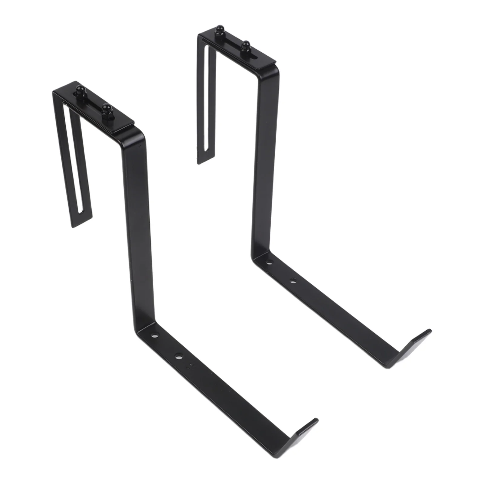Set of 2 adjustable flower pot supports for balcony no drill design weather resistant iron material space saving solution