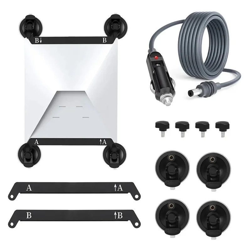 Starlink MINI set includes AB suction cup holder+DC power cord cigarette lighter charging head suitable for Truck Buses Ships