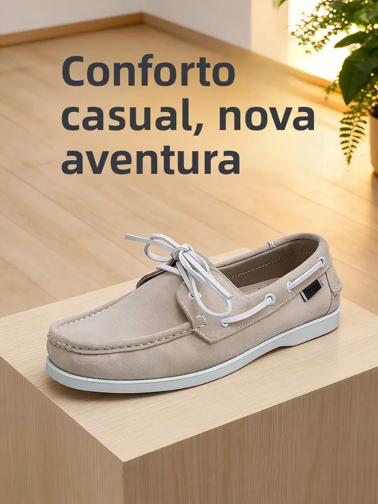 british-style-genuine-leather-boat-shoes-men's-slip-on-breathable-summer-fashionable-casual-loafers-round-toe-flat-heel