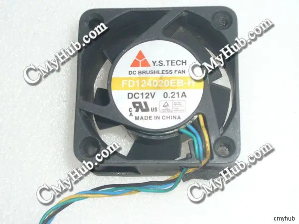 For Y.S.TECH FD124020EB-H DC12V 0.21A 4020 40mm 4CM 40x40x20mm 4Pin Cooling Fan FD124020EB-H