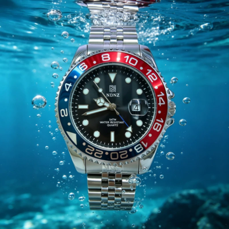 Men's Quartz Watch, 3ATM Waterproof Luminous Business Wristwatch, Stainless Steel Band Date Display Classic Sport Watch