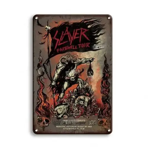 Y1,Farewell Tour with LambofGod in Tennessee Tin Metal Sign Wall Art-aluminum