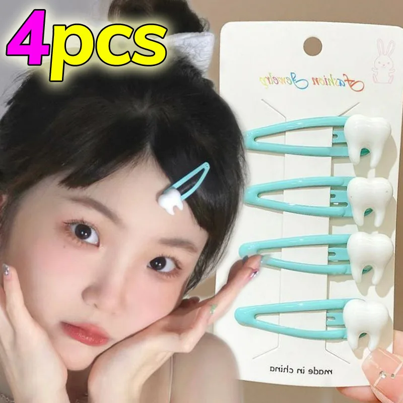 

Cute Delicate Tooth Bangs Clips Y2K Side Barrettes Hair Clip Harajuku Hairpins Sweet Harajuku Creative Tooth Hair Accessories