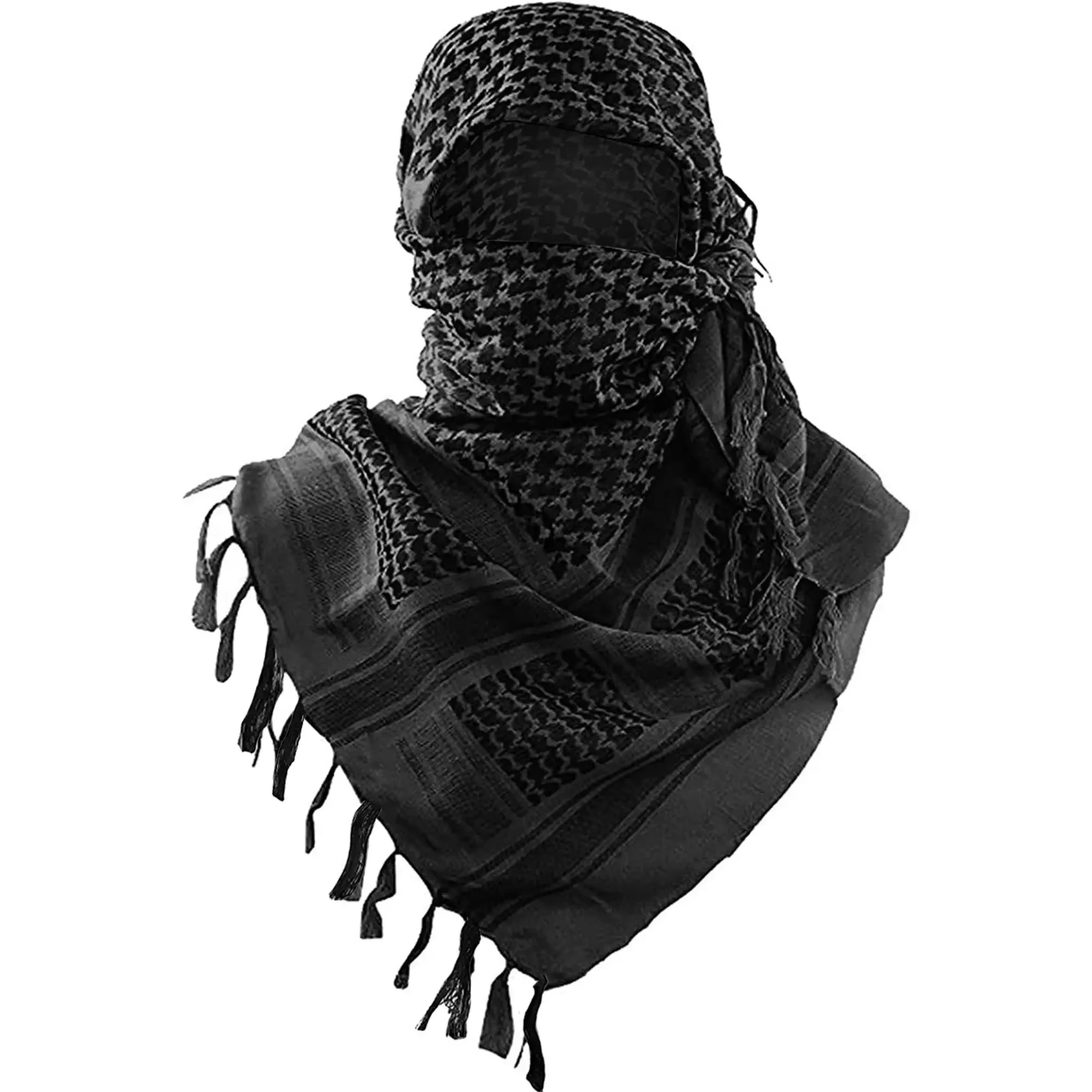 

Military Tactical Desert Hijab Scarf Muslim Headscarf Islam Arab Keffiyeh Head Neck Scarves Wrap for Men and Women