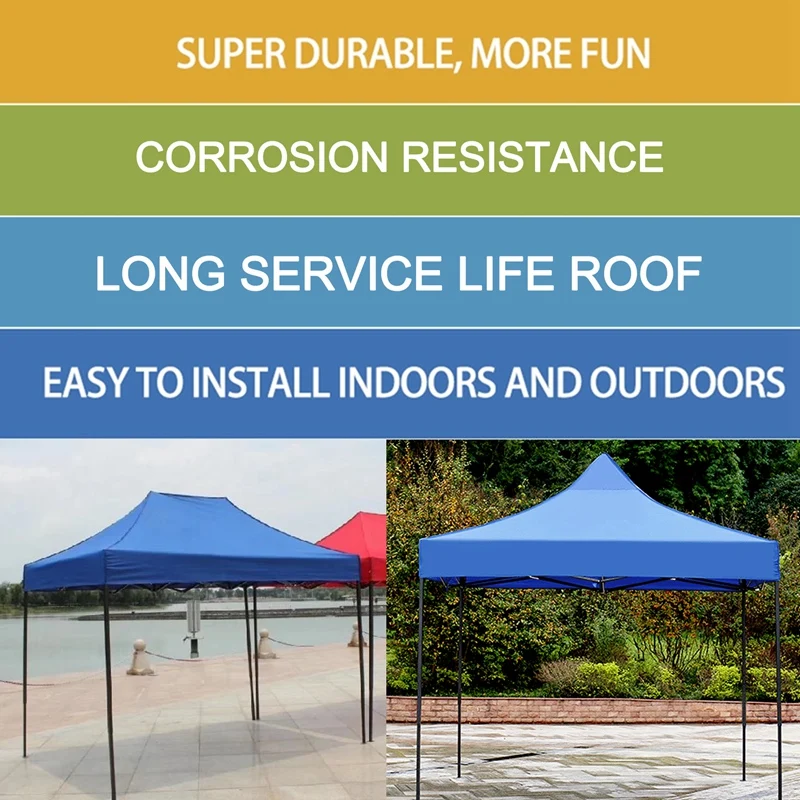 2X2M Canopy Top Cover Replacement Four-Corner Tent Cloth Foldable Rainproof Patio Pavilion Replacement