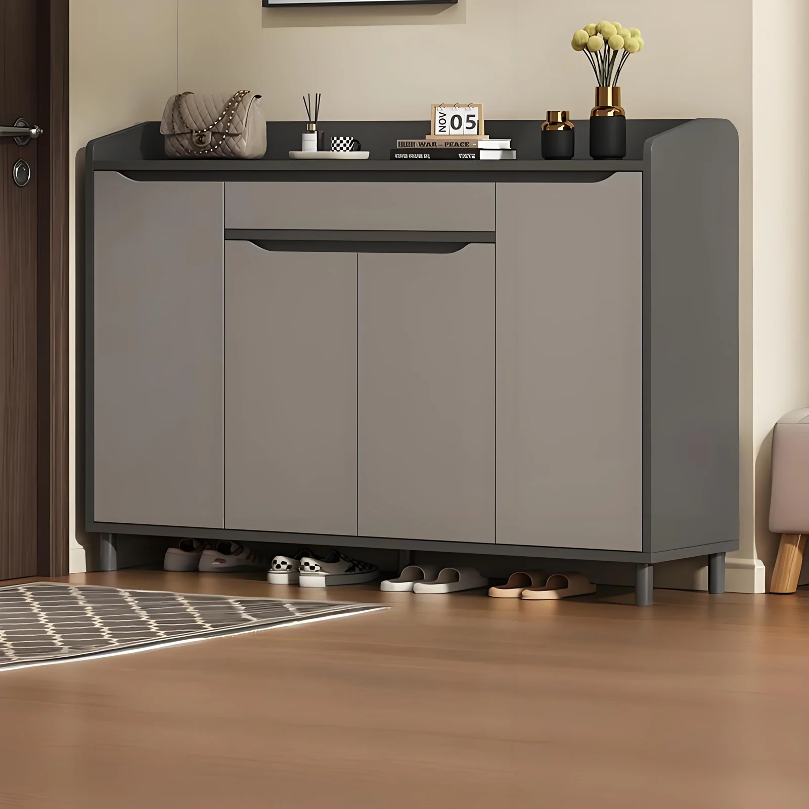 Shoe cabinet household multi-layer shoe rack entrance porch multi-function storage cabinet large capacity storage cabinet
