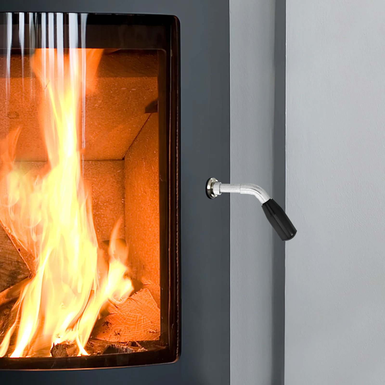 Herd Türgriff Kit Kamin Kessel Kohleofen Ersatz Metallgriff Sicherer Riegel Hitzebeständiger Griff Universal