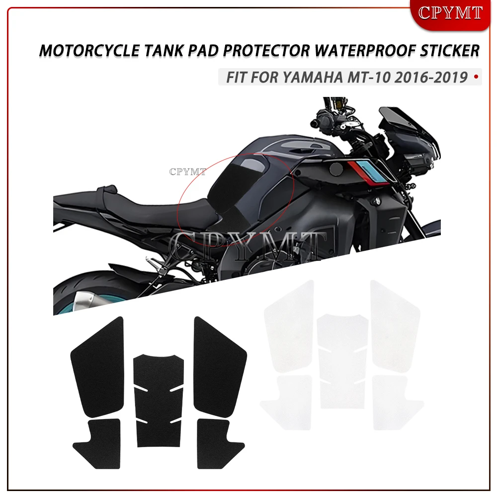 

Fit for YAMAHA MT10 MT 10 MT-10 Motorcycle Tank Pad Protector Waterproof Sticker Gas Tank Traction Pad Side Decal Frosted