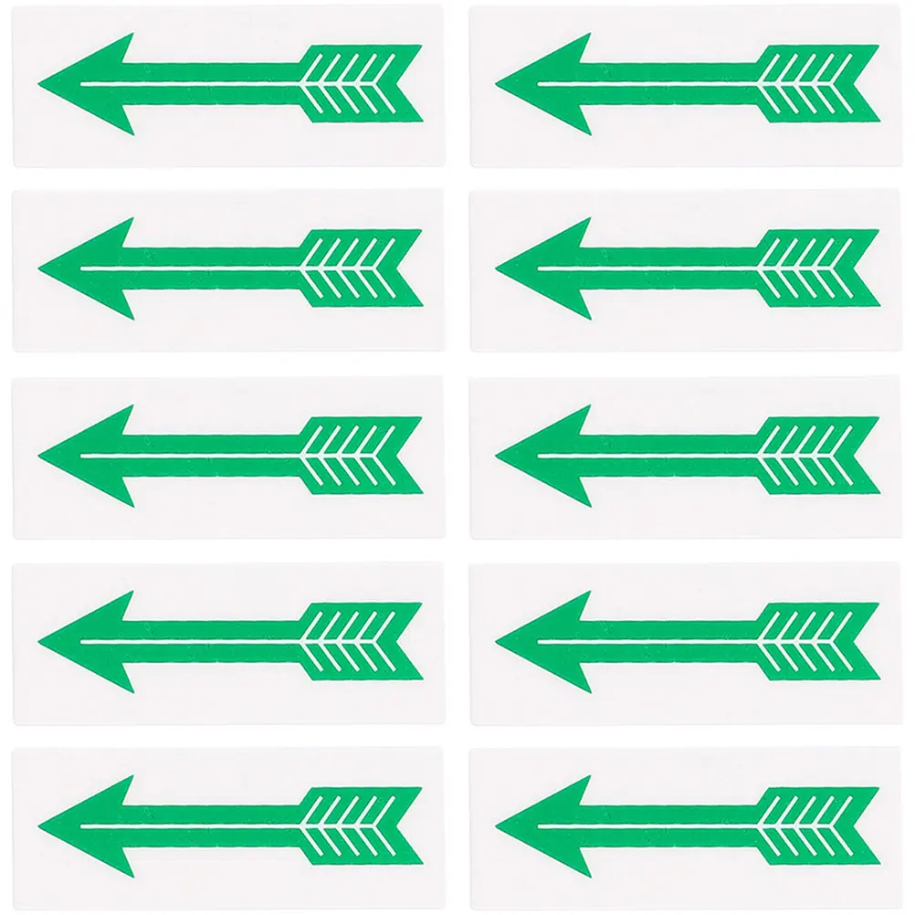 

10Pcs Directional Arrow Stickers Premium Glossy Adhesive Material Waterproof Tear Resistant Non Warp for Floor Marking Wall