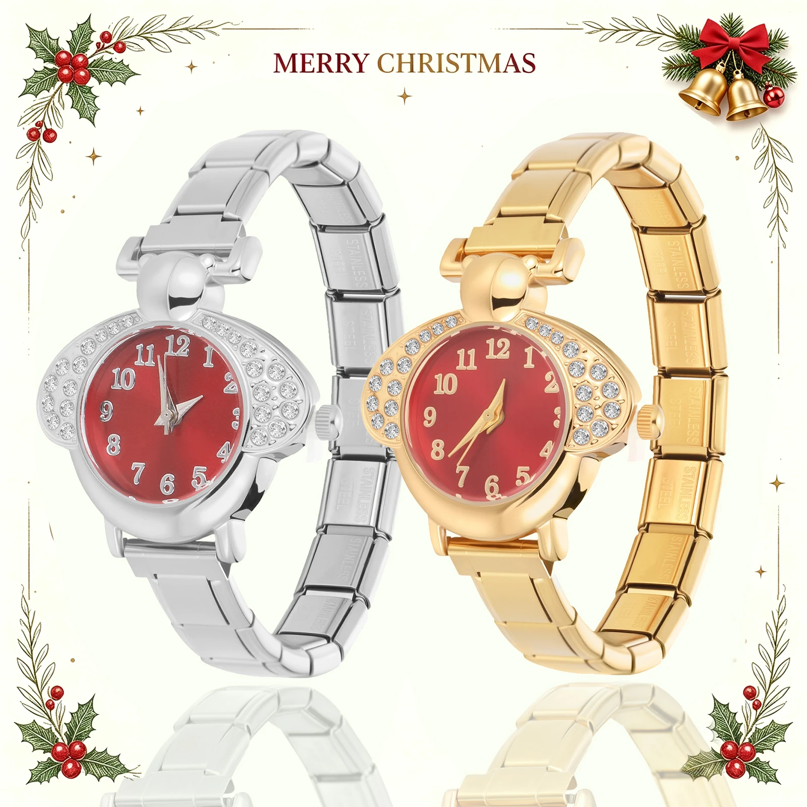 Jewelry Making Watches - Nowe Świąteczne Śmieszne Urocze Zielone Czerwone