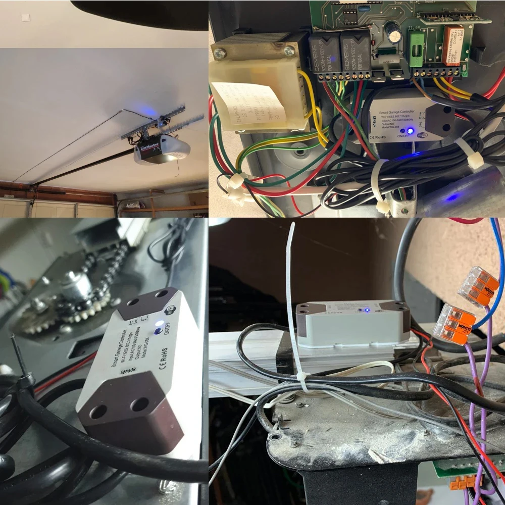 Wifi Tuya Garage Door Remote Control Opener Controller with Sensor Monitor Door Status Real Time No Hub Need Alexa Work