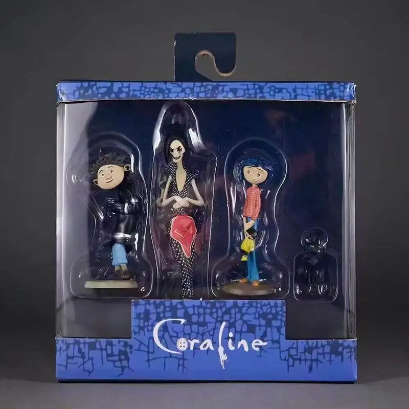 

4pcs Coraline Action Figures Standing Model Figurines Movie Peripherals Desktop Decor Collectible Gift Toy For Movie Fans