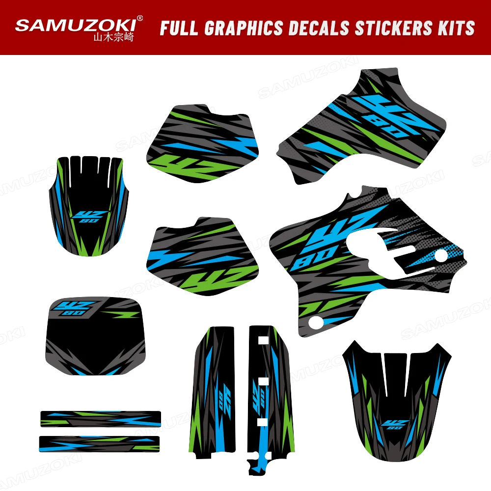

Мотоциклетные графические наклейки, комплект фоновых наклеек, подходит для Yamaha YZ 80 YZ80 1993 1994 1993-2001 гг.