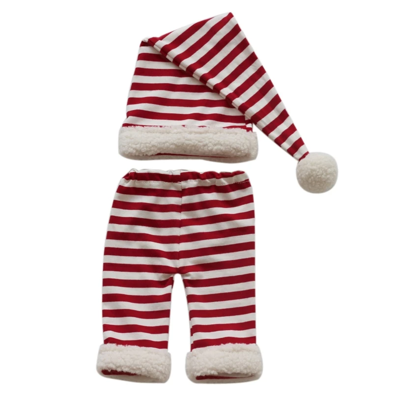 

2Pcs Baby Infants Stripe Crochet Hat+Shorts Set Newborn Infant Photography Props 40JC