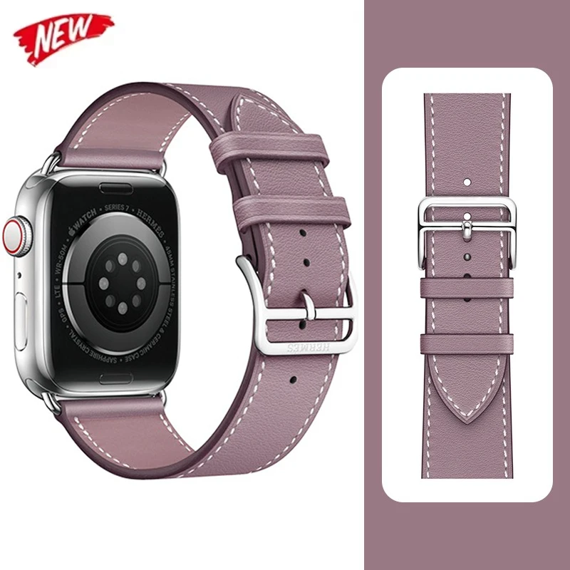 Leather Watch Strap for Apple Watch Band 44mm 49mm 45mm 46mm 42mm 40mm 41mm Sport Bracelet IWatch Series Ultra 10-9-8-7-6-5-4-SE