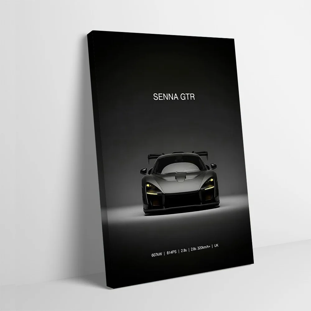 Sports Senna GTR Car Poster Customizable Printed Canvas Painting for Pictures Wall Art Modern Home Decoration Ornaments Room
