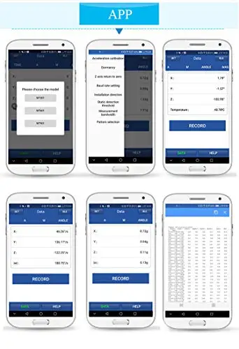 WitMotion-Sensor Digital WT61 de 6 ejes, Inclinómetro de ángulo de inclinación, acelerómetro y giroscopio, módulo MPU6050 en PC/Android/MCU