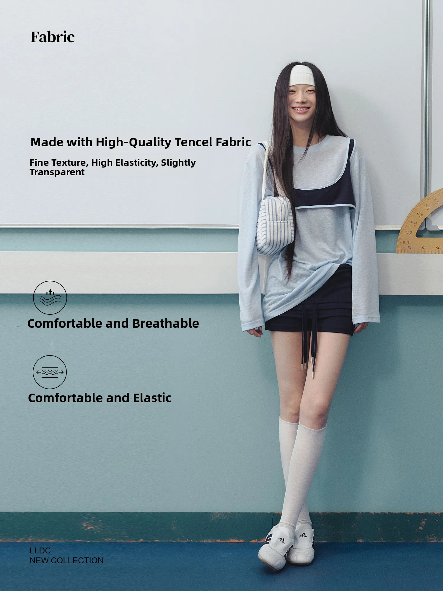 

LaluneDuCiel шелковая повседневная круглая футболка Ne женская свободная цветная блузка топ искусственный двухсекционный эффект похудения корейский сле