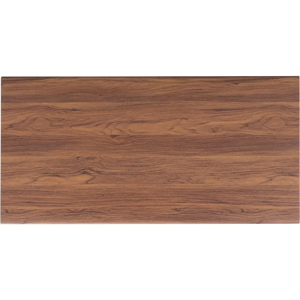 Mesa de café noz, 1 prateleira, 46 "W X 23 polegadas d. Mobília da sala de visitas, 16 polegadas, x 16 polegadas