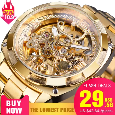 Luxury Men's Skeleton Mechanical Watch FORSINING