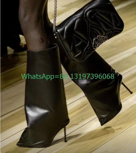 

Lady Pointed Toe Sexy Red Heel Knee Boots Patent Pu Party Boots T Show Running Pumps Boots New Arrive Footwear Boots Size 34-43