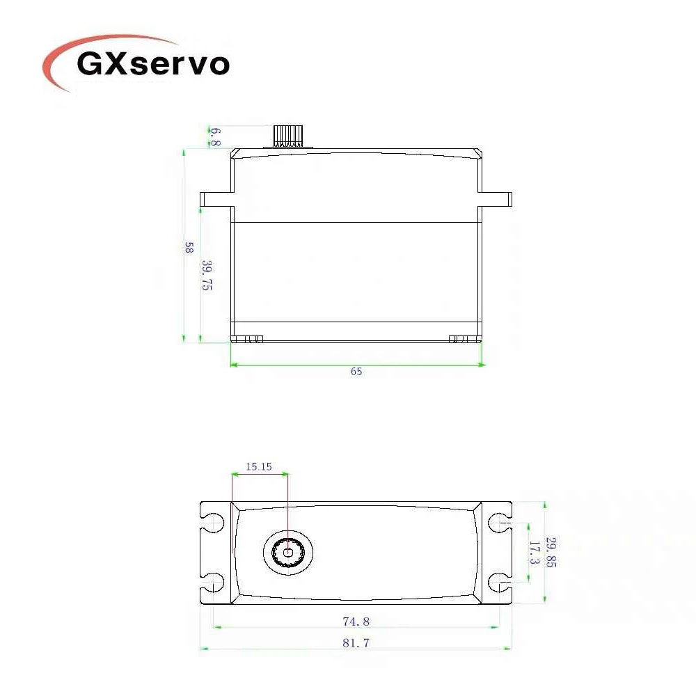 GX GXservo 100kg servo digital de grande torque BAJI 1/5 servo de carro 0236 caminhão de óleo direção ROVAN
