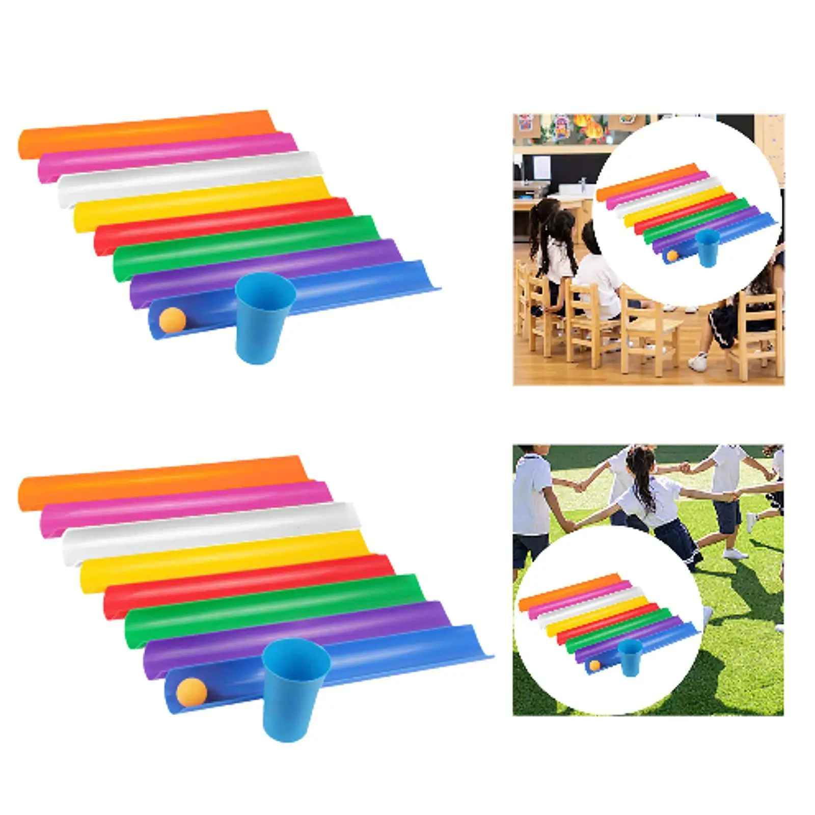 مجموعة تحدي خط الأنابيب متعددة الألوان للحفلات الخارجية مجموعة ألعاب خط الأنابيب للرياضات الخارجية للشباب والمراهقين والبالغين وحفلات أعياد الميلاد #2