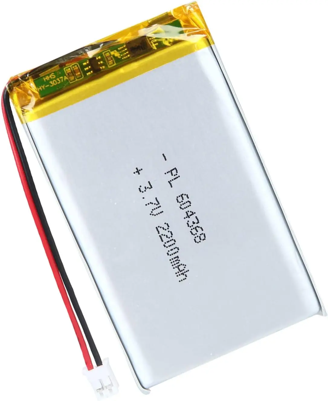 

2200mAh 604368 Rechargeable Lithium Polymer Battery Pack 604368 3.7V Lipo Battery with JST PH2.0 Connector for Electronic Device