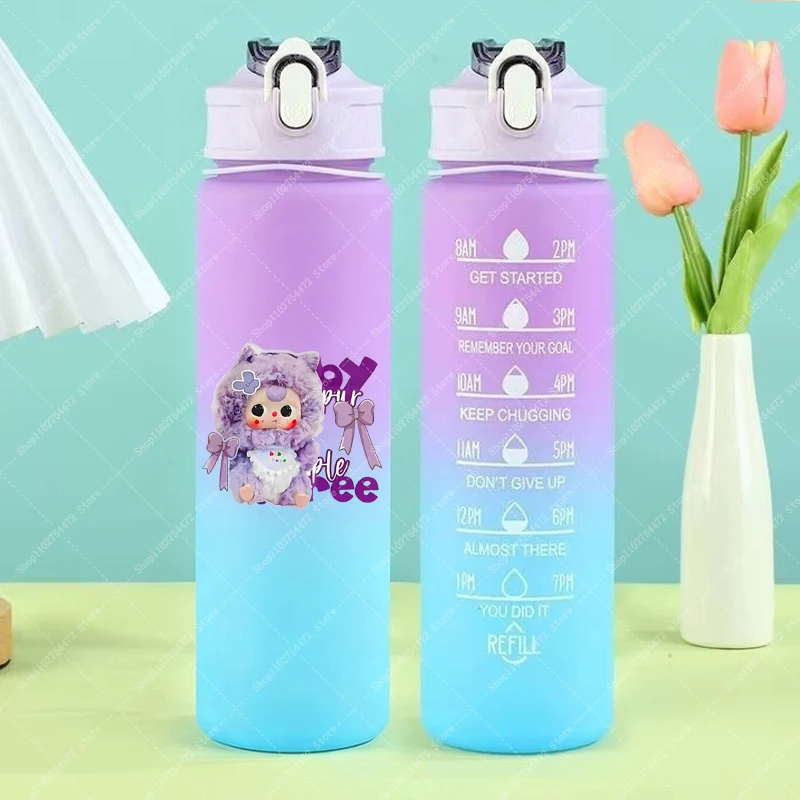 

Kids Portable Sports Water Bottle Anime Baby Three Cartoon Plastic Juice Cup 700ML Children Boy Girl Cute Cold Drink Container