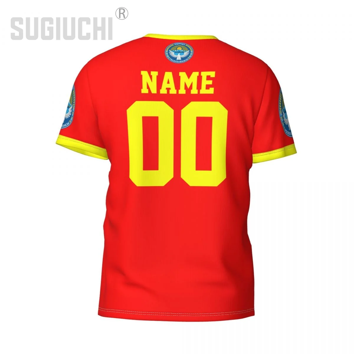 Custom Name Number Kyrgyzstan Flag Emblem 3D T-shirts For Men Women Tees team Clothes Soccer Football Fans Gift T shirt view 3