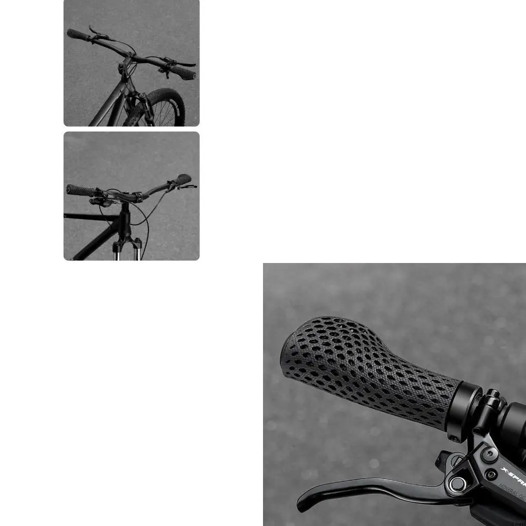 

Ergonomic Bike Handle Grip Printed Honeycomb Meshes Durability Nonslip