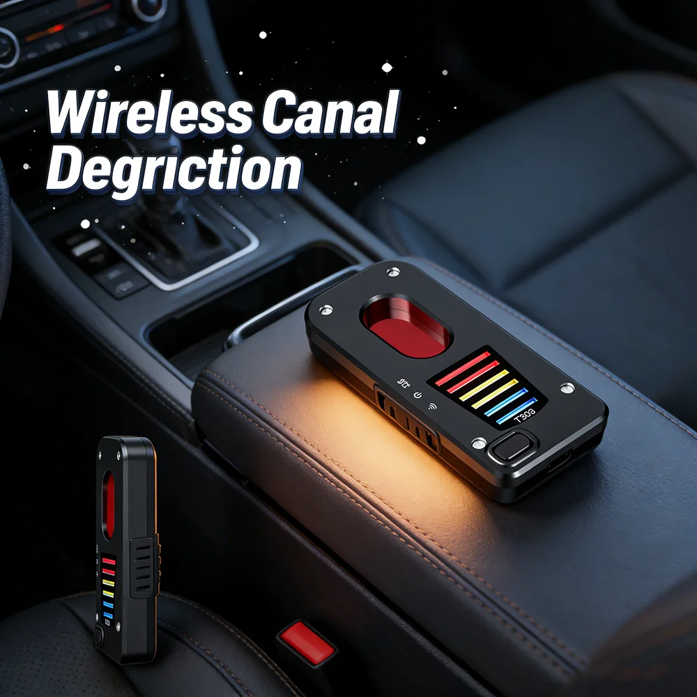 

New Wireless Hidden Camera Detector Anti-Spy RF Signal Finder IR Scan Anti-Candid Cam Bug Alarm Portable Security Device fo