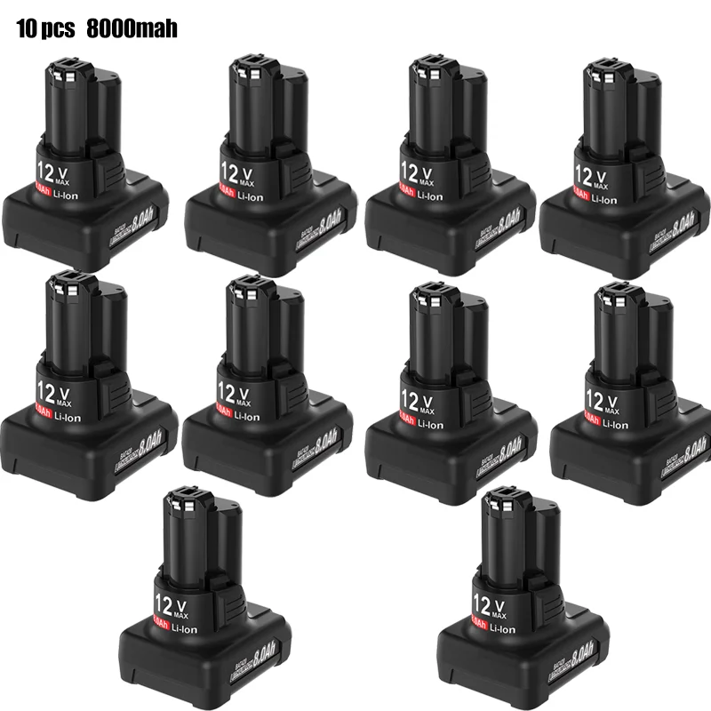 Voor Bosch BAT420 Batterij 12V 8000mAhOplaadbare BAT412A BAT413A D-70745Gop 2607336013 2607336014   Vervanging van gereedschapsbatterijen