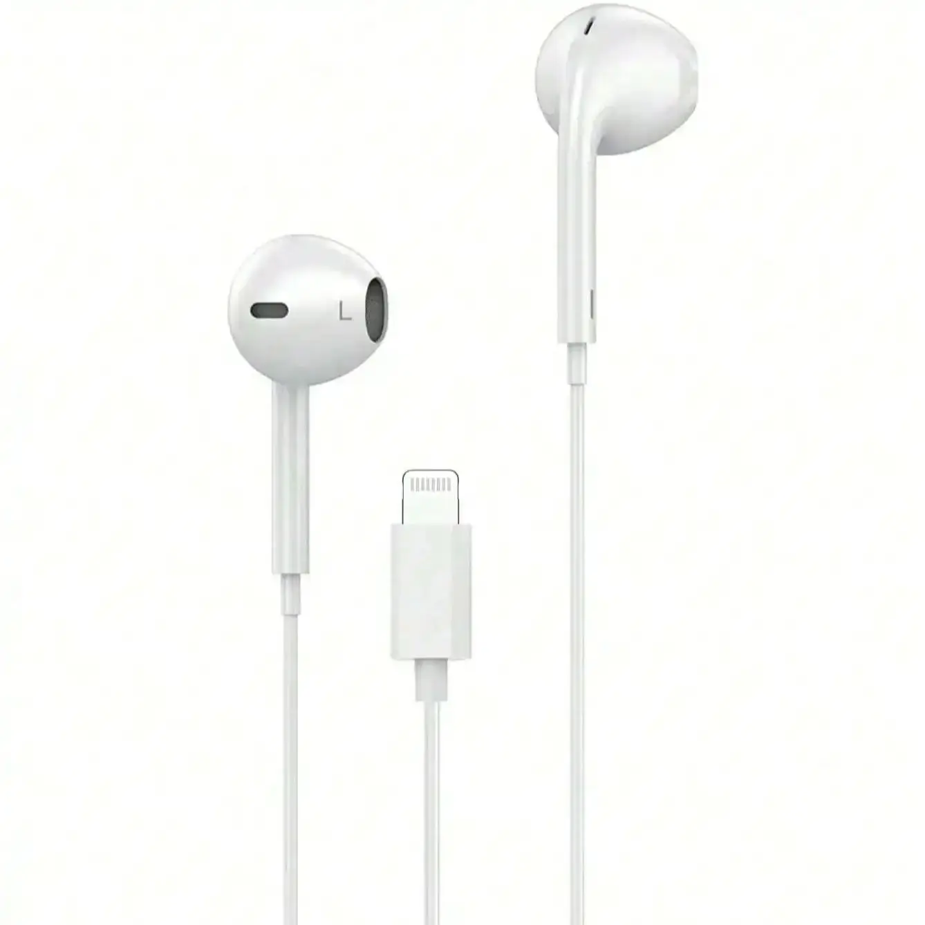 

1Pack Wired EarPods Headphones With Lightning Connector, Wired Ear Buds Compatible With Iphone With Built-In Remote To Control M