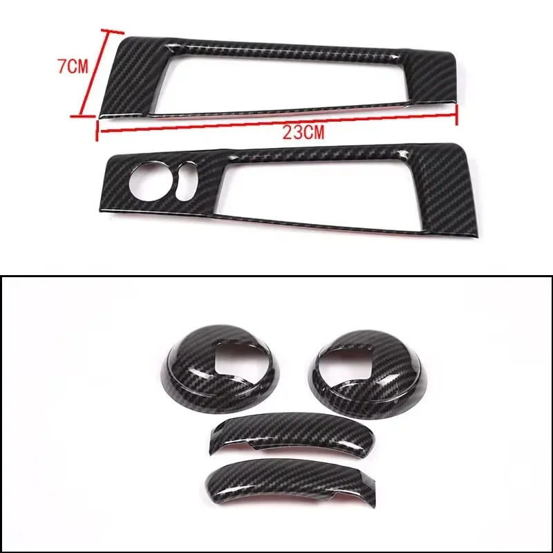 For Fiat 500 2010-2022 ABS Car Rearview Mirror Adjustment Switch Frame Door Storage Box Decorative Frame Sticker Car Accessories