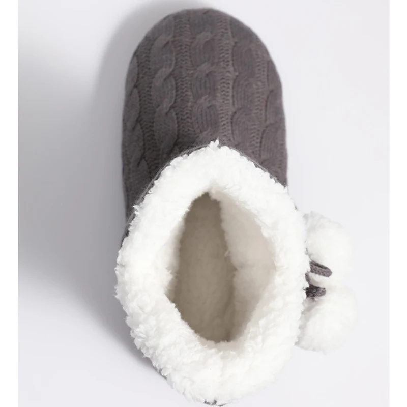 House Fluffy Slipper Womens Winter Contton Fabric Warm Plush Non Slip Fur Ball Indoor Flat Fuzzy Female Shoes Comfy Home Boots