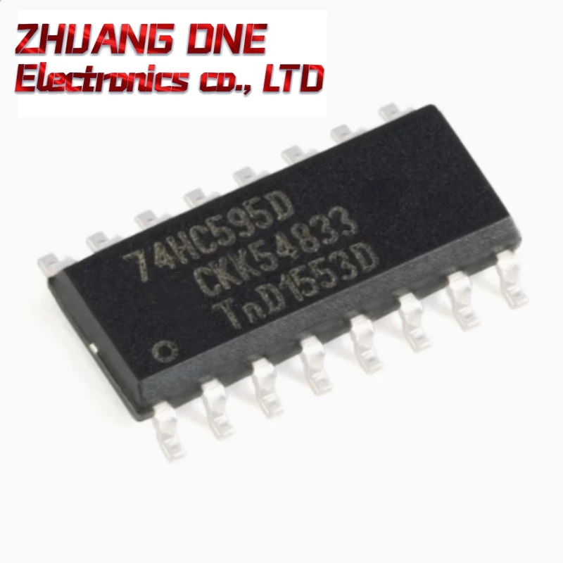 (10 قطع) 100% جديد 74HC595D SOP16 شرائح تسجيل تسلسلي 8 بت