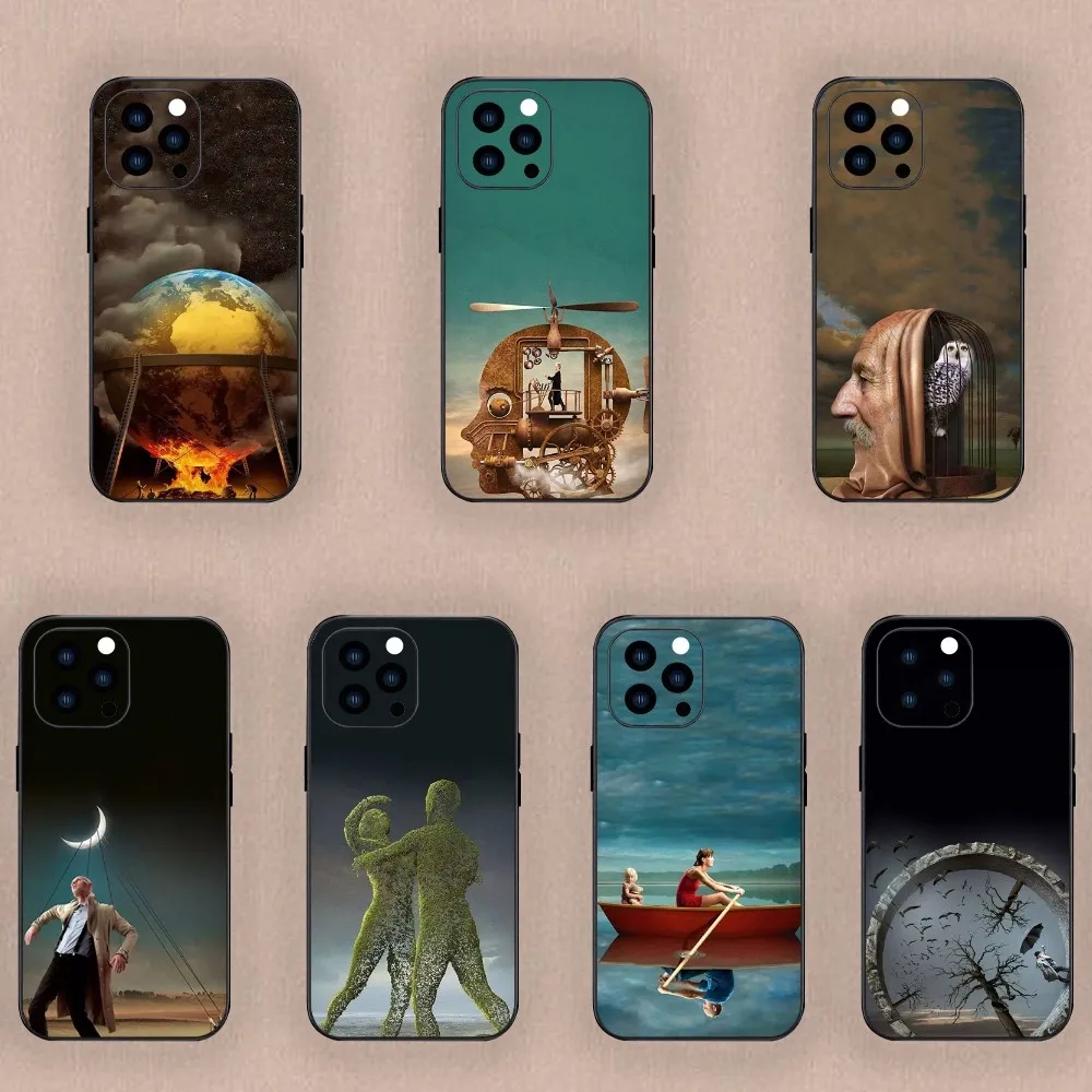 Igor Morski Art Phone Case For Xiaomi 12 11 Pro Redmi Note7 8 9 K40Pro Black Shell