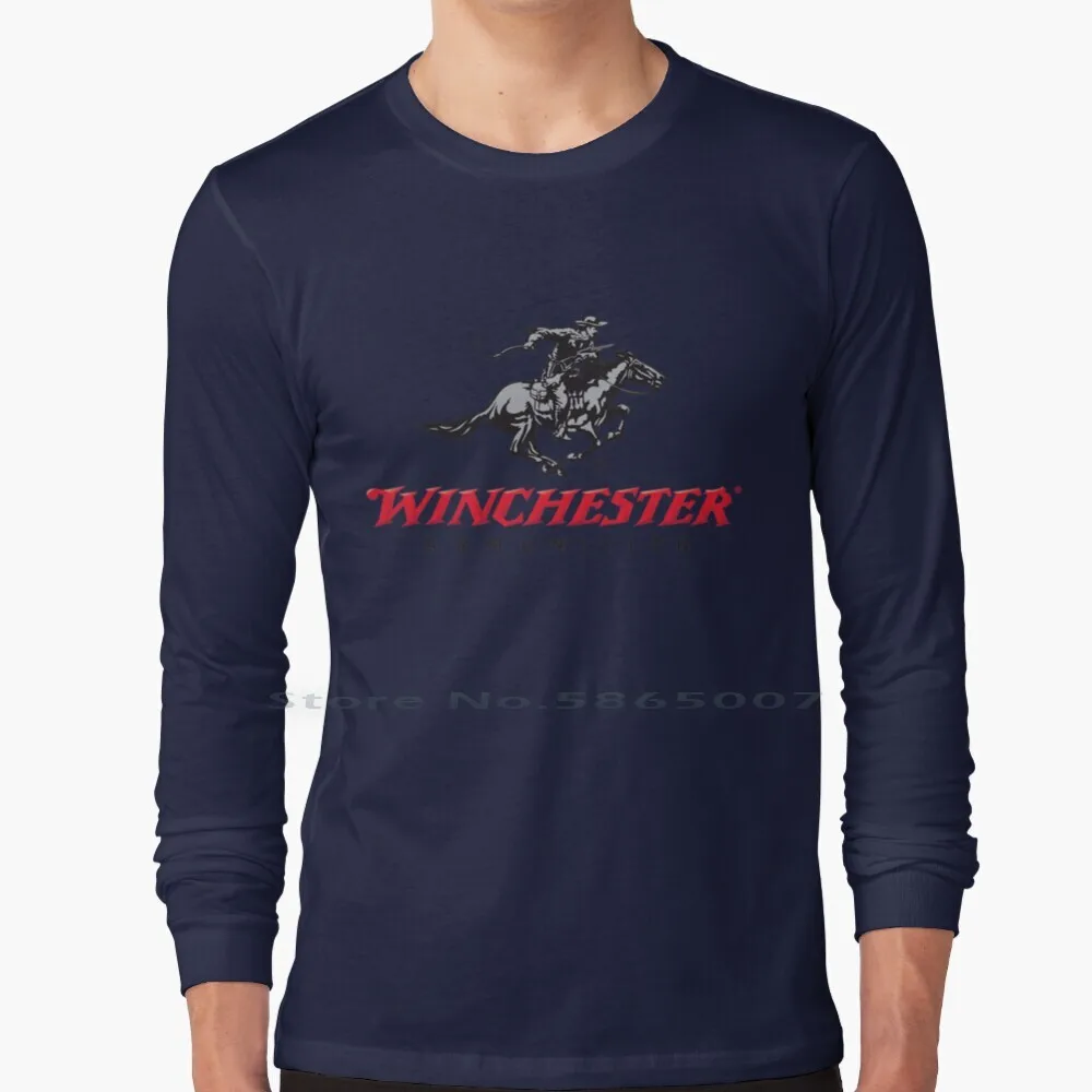 

Футболка Winchester Ammunition из 100% хлопка с длинными рукавами, боеприпасы Winchester, боеприпасы, винтовка для лошади, стрельба, охота, спортивная футболка на открытом воздухе