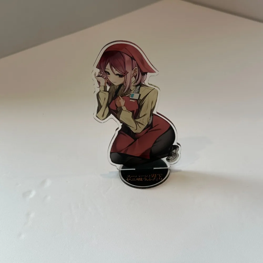 15cm New Anime Smoking Behind The Supermarket Peripheral Acrylic Stand Figure Desktop Ornament Fan Collection Gift Christmas