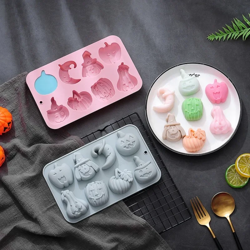 Kürbis Spinne Geist geformt Halloween Silikon Backen Kuchen Form Süßigkeiten Kuchen Schokolade Form