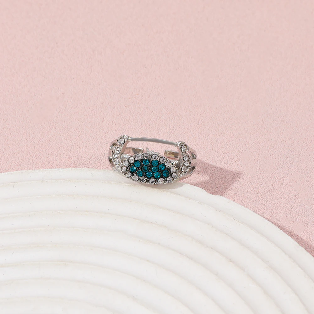 1 قطعة ليلو وستيتش خاتم الكرتون الموضة لطيف غرزة مجوهرات اكسسوارات لمحبي صديق هدية البطانة الزركون الدائري