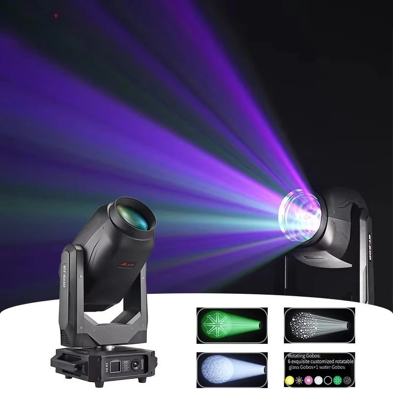 

Cabeza Móvil LED 400W 3 en 1 – Haz, Foco y Lavado con CTO, RDM y Gobos Giratorios para Boda y DJ