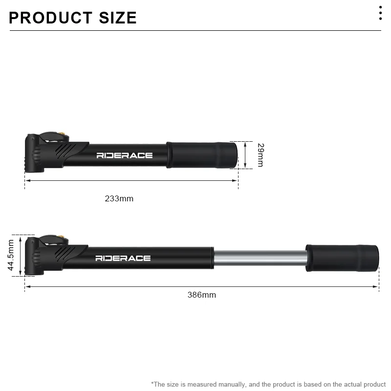 Tragbare Fahrradpumpe aus Aluminiumlegierung, mehrfarbige Fahrrad-Handluftpumpe, Outdoor-Fahrrad-Inflator für Schrader-, Presta-, AV-/FV-Ventile – Detail 2