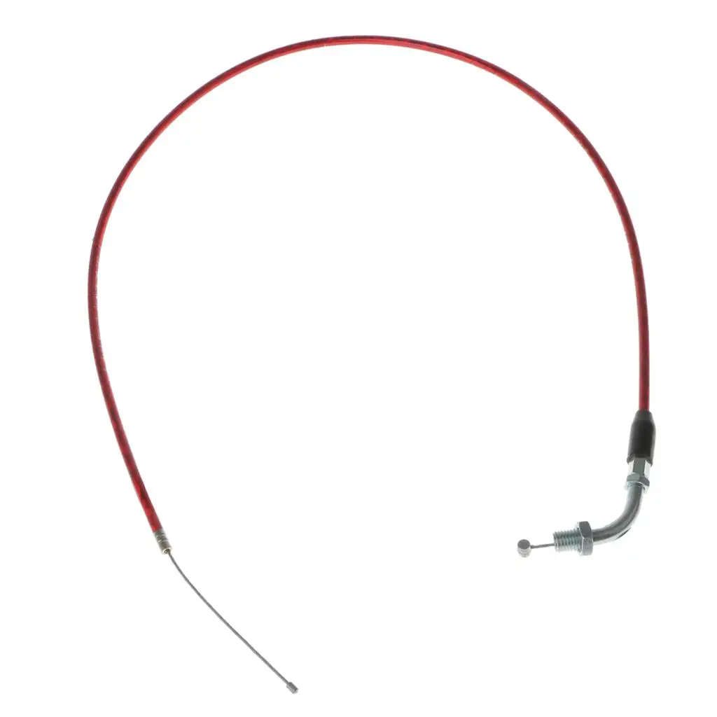 PREMIUM RED 110/125/140cc PIT DIRT BIKE THROTTLE CABLE XSPORT Angled connection