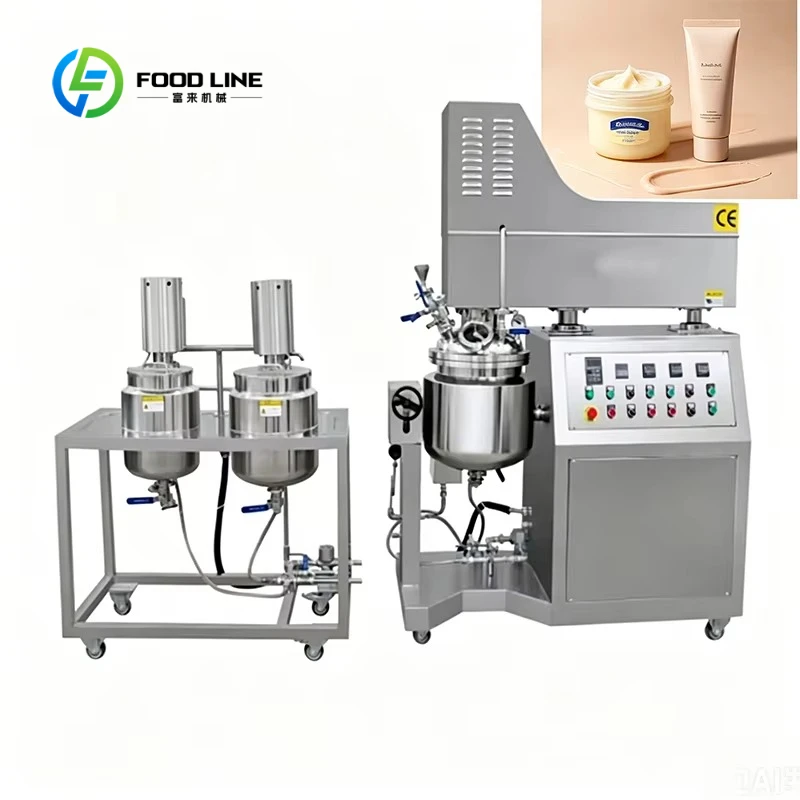 Customized Cosmetic Production Equipment Cream Mixing Machine Vacuum Emulsifying Mixer Vacuum Homogenizer Mixer for Cream Making