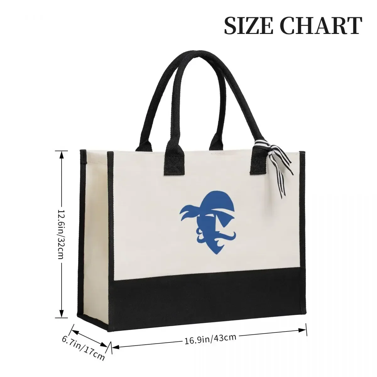 Canvas Gift Shopping Bag Seton Hall Pirates Canvas Large Capacity Bag Customizable Quality Gifts