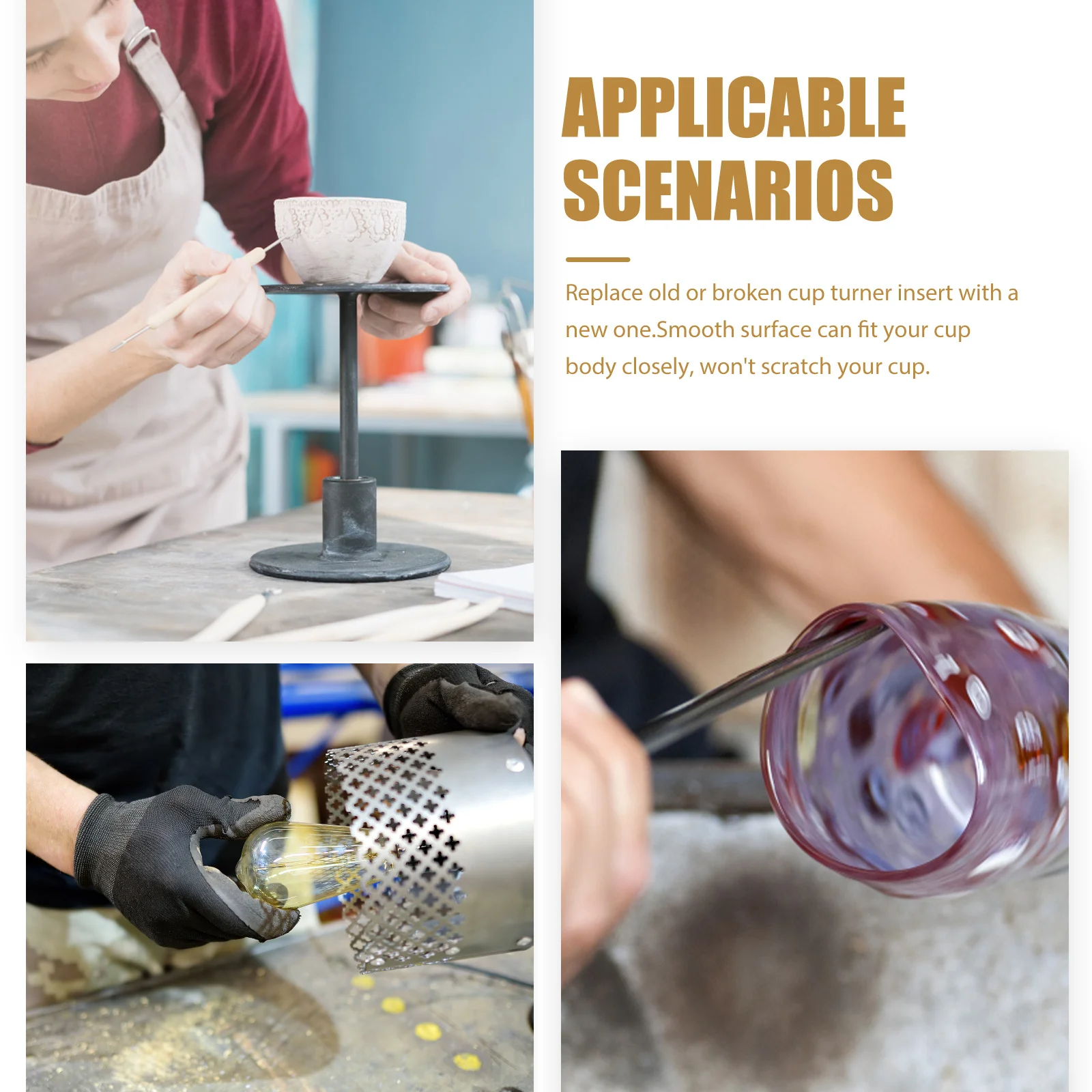 1 stks Cup Turner Spons Insert Flexibel Schuim Voor Tumbler Glas Keramische Cups 2 Cm Staaf Pu Materiaal Duurzaam Accessoire Tool Outdoor