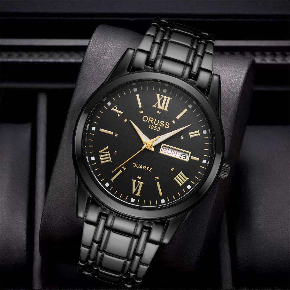 고급 분위기 남성 시계 트렌드 올 매치 신사 스틸 벨트, 캐주얼 개성 있는 청년 비즈니스 직장인 학생 와트