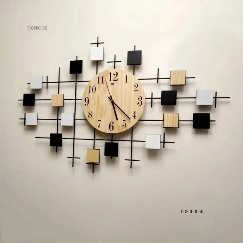 Stylish Contemporary Clock Large Decorative Wall Clock for Living Room Home European Design Special Shape
